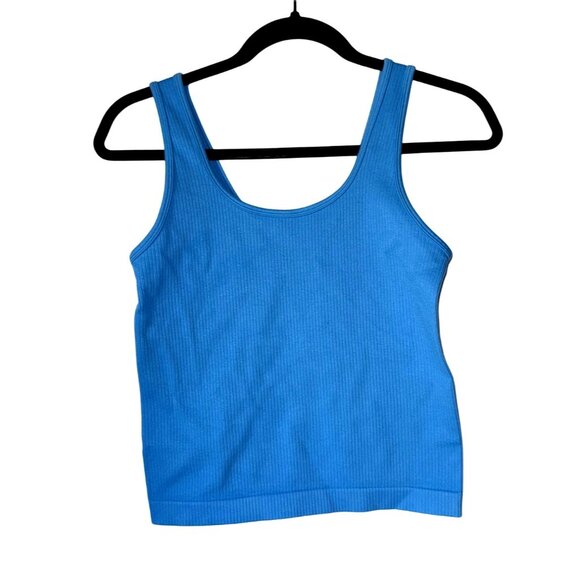 Ribbed Blue Tank Top By A New Day - Large Size - Womens Sleeveless Design For Ev - Picture 1 of 5